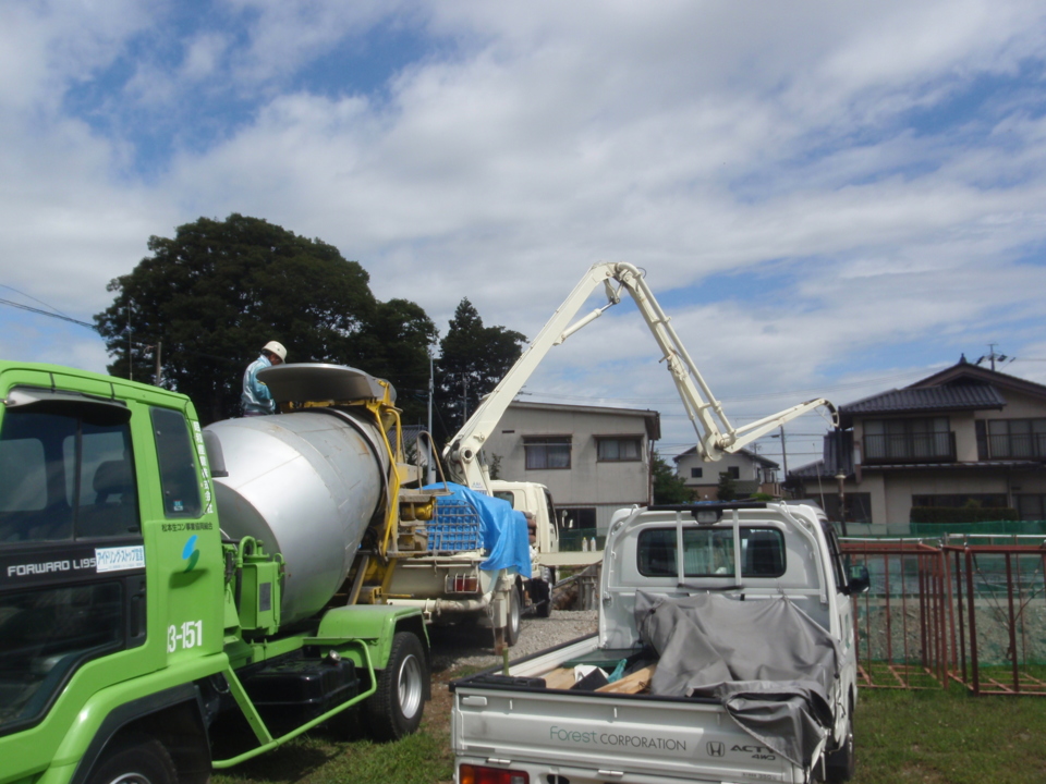 基礎工事　土間コンクリート打設