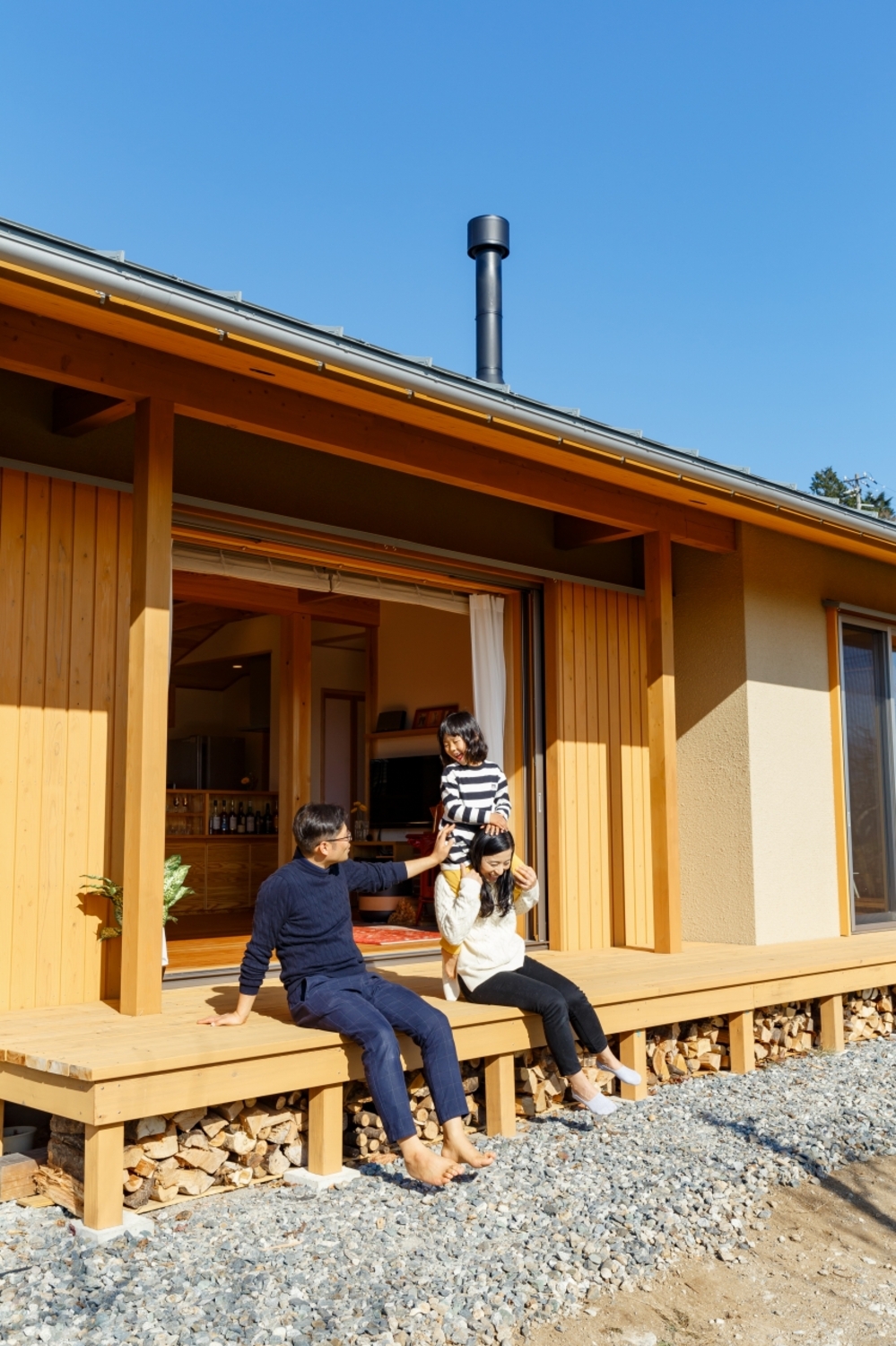 土間サロンのある平屋住宅