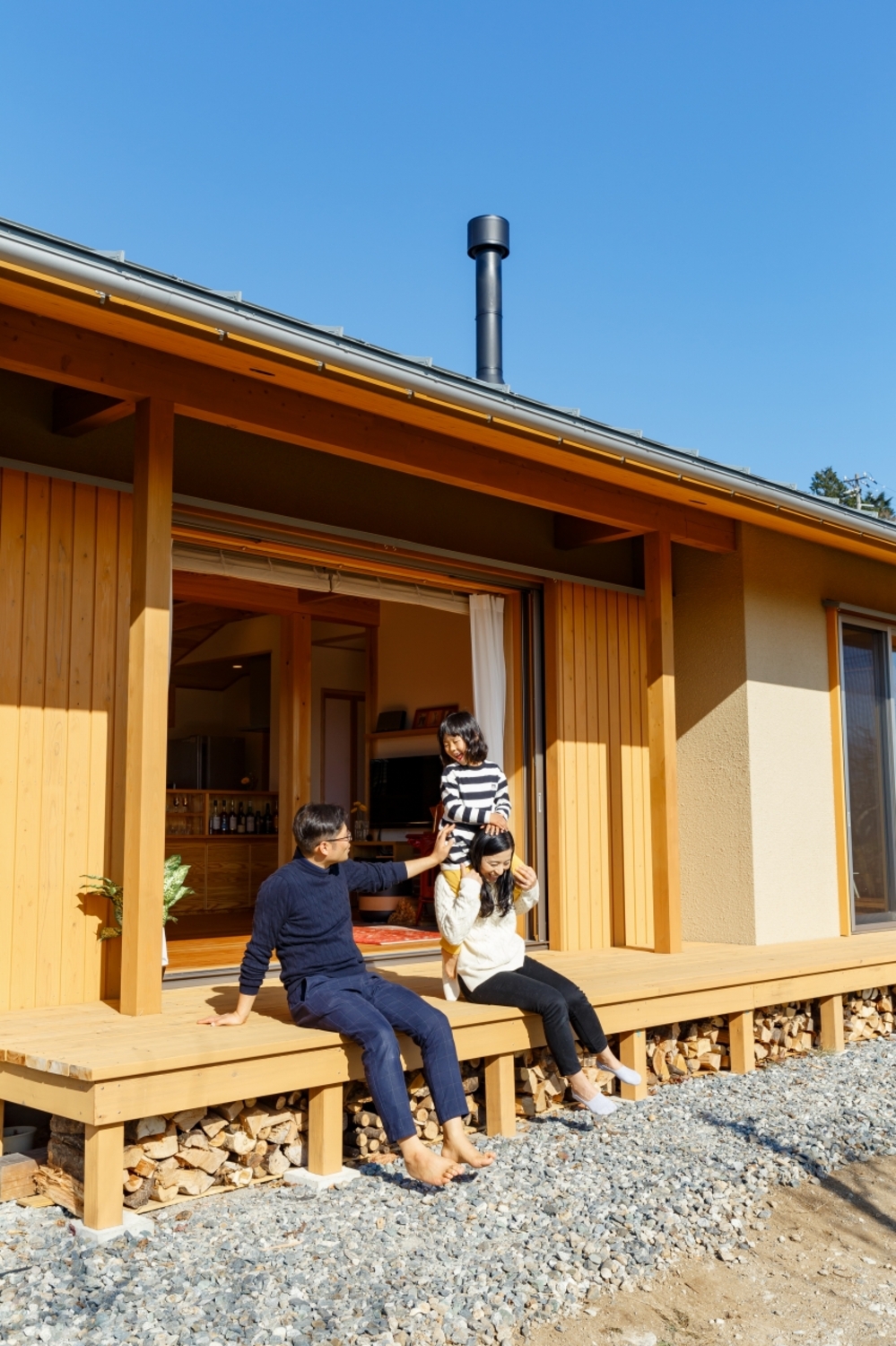 土間サロンのある平屋住宅