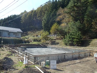 お客様立会い（基礎鉄筋組み立て確認）