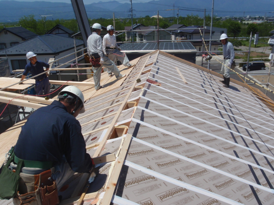 木工事　建て方２日目