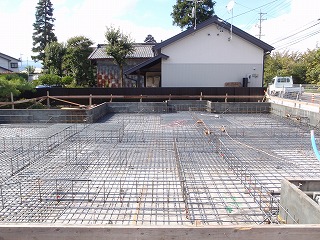 お客様立会い（基礎鉄筋確認）