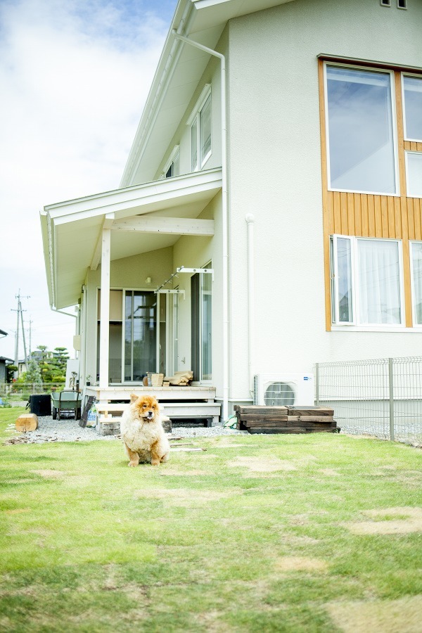 大型犬と暮らす土間リビングの家