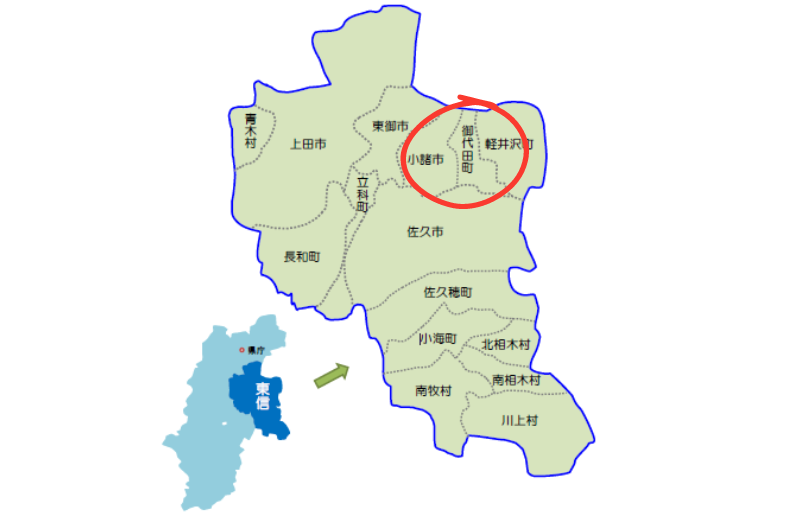 東信の地図