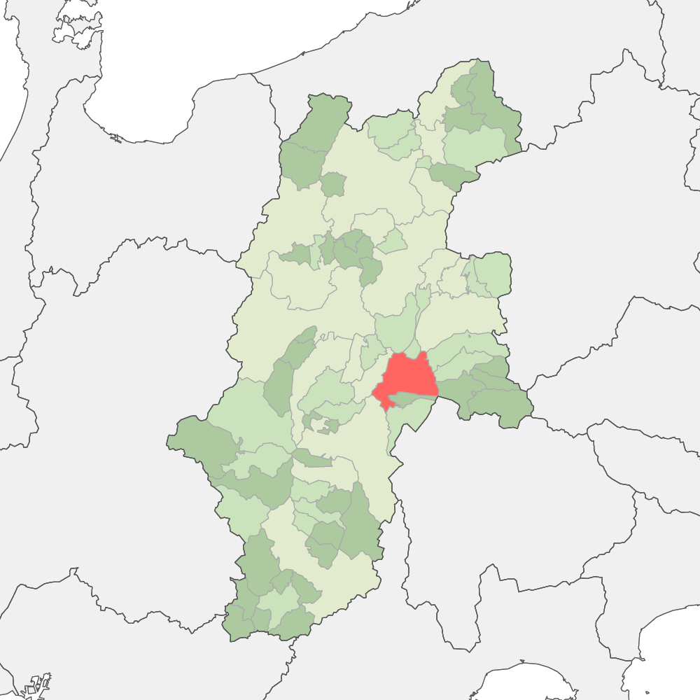 茅野市の位置が分かる地図