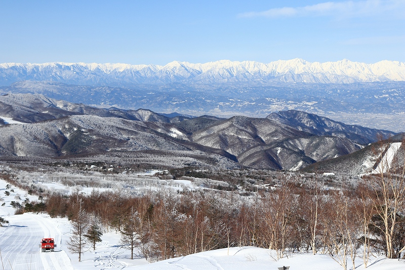 菅平のスキー場から眺める山々