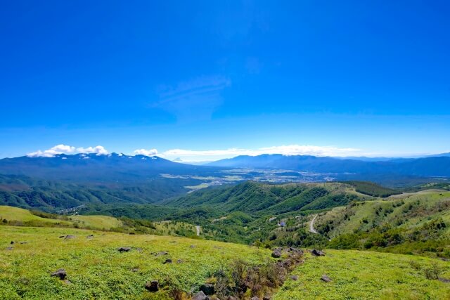 車山高原山頂からの眺め