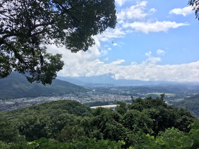 山から撮影した秩父盆地